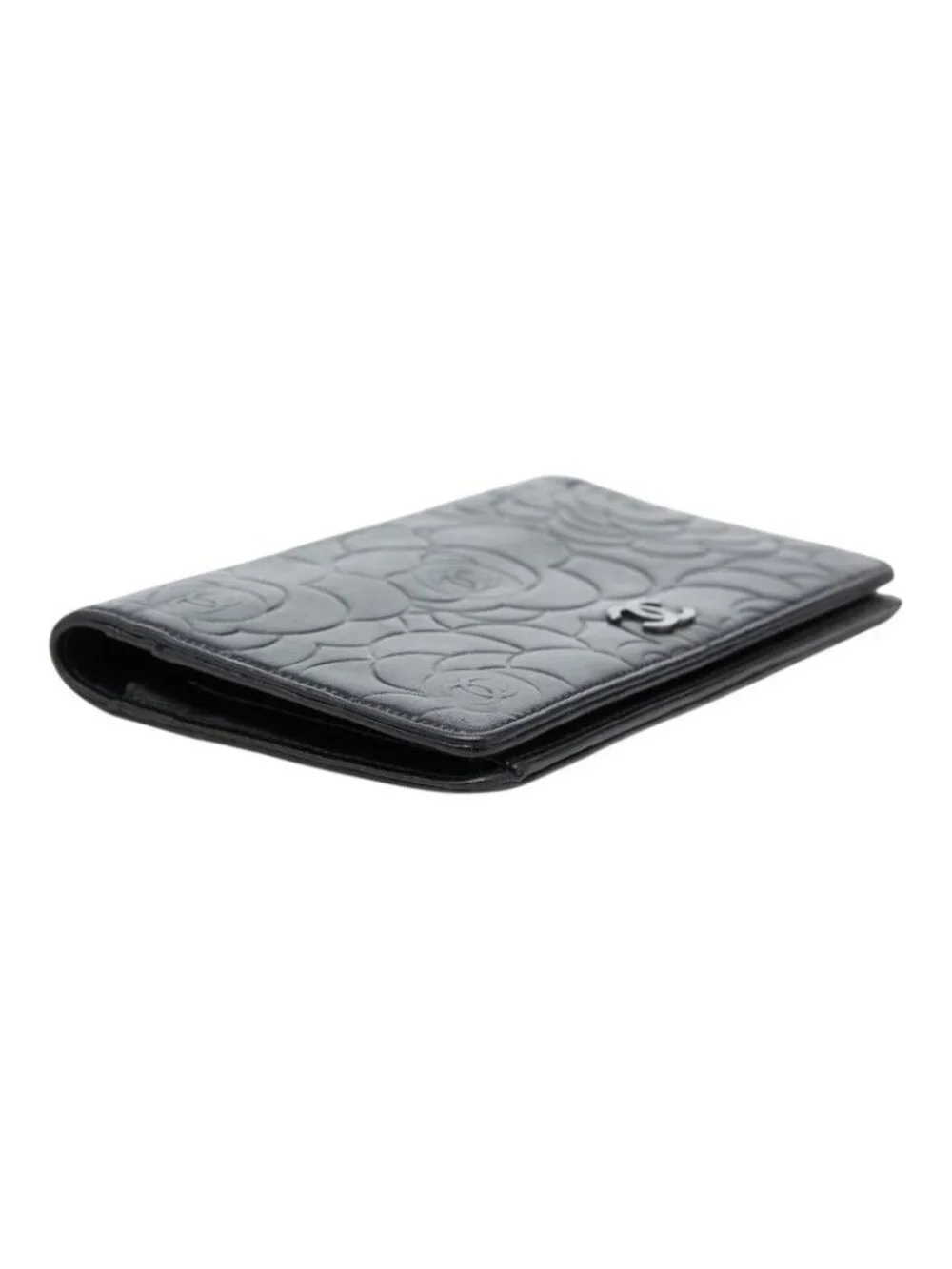 Chanel CC Logo Camellia Wallet Black Lambskin - Picture 5 of 10